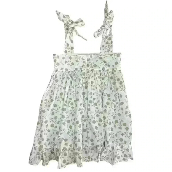 NWT - Eliza James Kids White and Brown Floral Dress - Size 5 - Picture 3 of 3